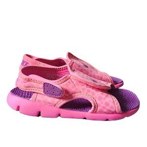 Nike Sunray Adjust 4 Sandals Pink Purple Little Girls Size 10